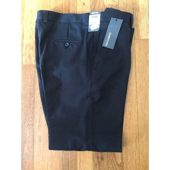 NWT Kenneth Cole Reaction Mens Size 34x32 Vertical Texture Black Dress Pants - Picture 1 of 8